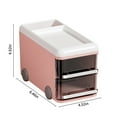 thumbnail image 3 of Desk Storage Box, Plastic Desktop Drawer, Vanity Organizer, For Office Bathroom Dresser, Cosmetic Sundries Storage, Space Saving, 3 of 6