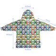 thumbnail image 7 of Colorful Skull Pattern Blanket Hoodies for Kids 6-13YR Oversize Wearable Blanket Hoodies for Boys Girls Teens, 7 of 7