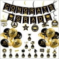 thumbnail image 1 of Kit de decoraciones para la fiesta de graduación: set de 33 piezas con pancartas, 14 globos, 12 adornos para tarta y 6 decoraciones giratorias, 1 of 9