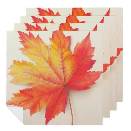 

Jrxy Autumn Leaves Cloth Napkins Reusable Machine Washable Fabric for Events Party Dinner Decoration - Pack of XX 2 PCS
