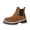 Brown, variant on EKVAHL Ankle Boots for Women Chelsea Suede Double Elastic Fashion Round Toe Shoes Faux Fleece Lining Lug Sole Dating Chunky Low Heel Boots