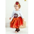 thumbnail image 4 of Happy Town Baby Girl Thanksgiving Outfits Pumpkin Long Sleeve Romper Tulle Tutu Skirt Headband Fall Halloween Set, 4 of 5