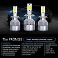 thumbnail image 4 of 4pcs H7 LED Headlight Bulbs High/Low Beam For Mercedes-Benz C300 2008-2016 6000K, 4 of 9