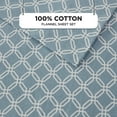 thumbnail image 3 of Regency Heights King Size Cotton Flannel Sheet Set, 4-Piece Flannel Bed Sheets King, 100% Cotton Bed Sheets Set with Deep Pocket, Blue Geo, 3 of 7