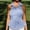 Blue, variant on Striped Halter Tops for Women Tie Backless Button Down Sleeveless Collar V Neck Peplum Top Summer Office Casual Going Out Blouses