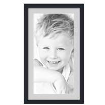 ArtToFrames 16x28" Matted Picture Frame with 12x24" Single Mat Photo Opening Framed in 1.25" Satin Black and 2" Candlewick Mat (FWM-3926-16x28)