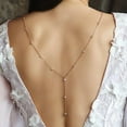 thumbnail image 4 of SmartBy Rhinestone Inlaid Long Drop Bridal Back Necklace Lady Body Chain Wedding Jewelry, 4 of 8