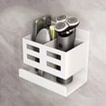 thumbnail image 4 of Joernso Bathroom Storage Shelf Wall-mounted Punch-free Waterproof Drainage Great Load Bearing Toothbrush Comb Cosmetic Hair Dryer Holding Rack Organizer, 4 of 8