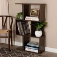 thumbnail image 1 of Baxton Studio Legende 3 Shelf Display Bookcase in Brown and Dark grey, 1 of 5