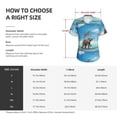 thumbnail image 4 of Yiaed Elephant Giraffe Print Women's T Shirt V-Neck Short Sleeve Shirt Casual Breathable Tee Summer Tops-Large, 4 of 5