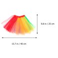 thumbnail image 4 of Falda de tul para adultos: vestido de tutú de ballet en capas con lazo colorido, guantes largos, medias y tirantes, accesorio de disfraces., 4 of 5