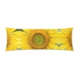 thumbnail image 2 of ABPHOTO Sunflower Closeup Body Pillowcase Pillow Cover Pillow Protector Two Sides Printing 20x60 inch, 2 of 2