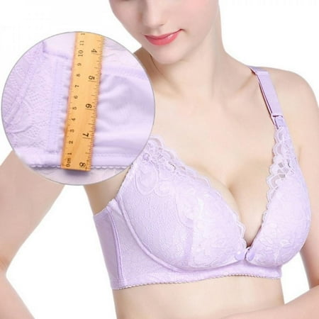 

Big Clear! Breathable Pregnant Feeding Bras Womens Lace Front Button Comfortable And Breathable Maternity Nursing Bra(75B-90C)