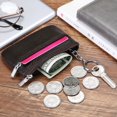 thumbnail image 4 of Small zip wallet/card holder, leather, black, 4 of 5