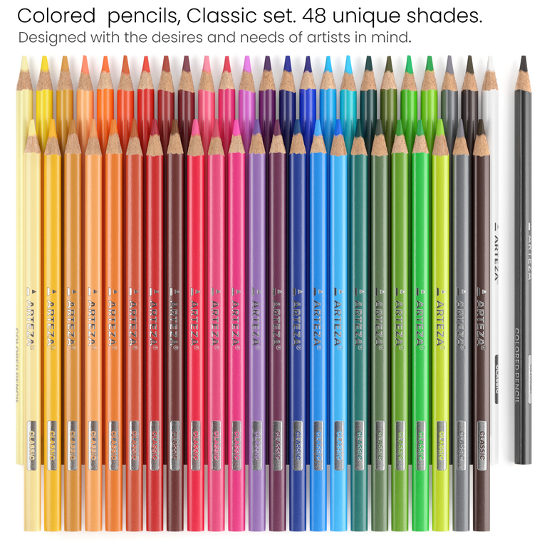 Colored Pencils Set 220 Pencils Set,18 Colors,48 Colors Avec