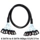 thumbnail image 4 of Cable de datos SATA3.0 SAS Original 4 SATA, 6 SATA, 8 SATA de alta velocidad 6Gbps para disco duro SSD servidor de tarjeta Raid 0,5 M/0,7 M/1M, 4 of 4