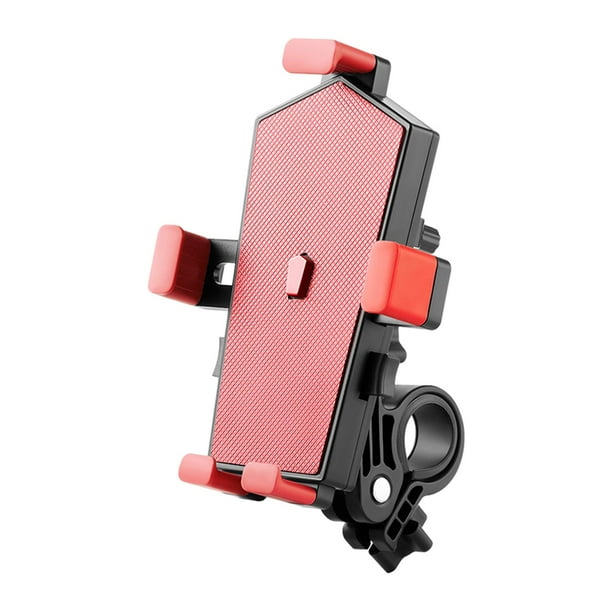 Soporte para teléfono de bicicleta, soporte para teléfono para accesorios de manillar, estable, giratorio 360 degree Rojo