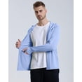 thumbnail image 4 of Locachy Veste à Capuche Légère pour Hommes UPF 50+ Protection Solaire Extérieure à Fermeture Éclair Complète Manches Longues pour la Pêche Randonnée Performance, 4 of 8