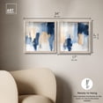 thumbnail image 5 of Soothing Depths Shadowbox Print Blue And Sage Wall Decor Set by Art Remedy, Blonde Frame, 16 x 16, 5 of 6
