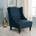thumbnail image 2 of Adriana High-Back Fabric Club Chair, Dark Blue, 2 of 7