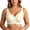 01-Beige, variant on Women's Front Closure Bras Racerback No Underwire Plus Size Full Coverage Ribbed Bra Grey, 50