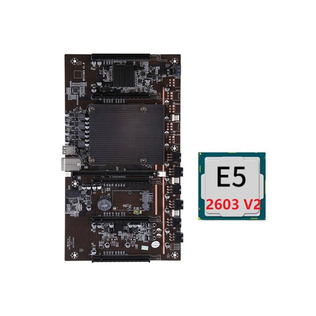 Tholdsy X79 LGA 2011 CPU Slot Computer Motherboard a LAN 5 Tarjetas gráficas PCI-E 3.0 X8 Board Miner Equipment PC de escritorio Juegos de teclado y mouse para computadora