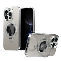 150° Foldable Stand & Built-in Privacy Screen Magnetic Case for iPhone 16 Pro, [Compatible with MagSafe] Shockproof Full Body Anti-Spy Anti-Peep Phone Cover for iPhone 16 Pro - Silver