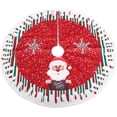 thumbnail image 1 of Round Christmas Tree Skirt, Christmas Tree Skirt, Christmas Tree Apron, Christmas Tree Rug with Snow, 1 of 3