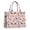 Pink Cartoon Dinosaurs, variant on Large Capacity Tote Bag,Pink Cartoon Dinosaurs Volcanoes Pattern Handbag Fashion Luxury Tote Bag,15.7"x13"x 5.1" Inches,Laptop Compatible