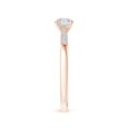 thumbnail image 3 of ANGARA Natural Diamond Tapered Shank Engagement Ring in 14K Rose Gold for Women (Size-4.9mm| Color-H| Clarity-SI2) | April Birthstone, Anniversary, Jewelry Gift for Women | Natural Diamond Ring, 3 of 10