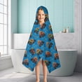 thumbnail image 6 of Blue Flame Monster Cartoon Trucks Pattern Hooded Bath Towel，50"x30" for Ages 3 To 12 Kids, Quick Dry Lightweight Soft Microfiber Hood Beach Towel Cover Up for Kids, 6 of 7