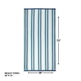 thumbnail image 2 of Better Homes & Gardens Oversized Cotton Blend Cabana Beach Towel, 72" x 38", Blue, 2 of 8