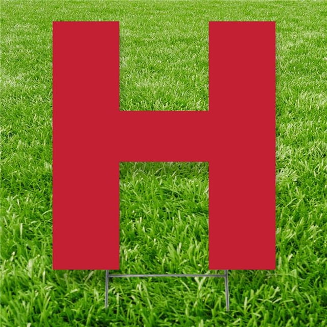 Advanced Graphics 3250 20 x 15 in. Letter H Yard Sign, Red