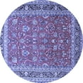 thumbnail image 1 of Ahgly Company Machine Washable Indoor Round Persian Blue Traditional Area Rugs, 5' Round, 1 of 4