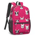 thumbnail image 2 of Boston Terrier and Polka Dot Red 17" School Backpacks for Teens,Waterproof Oxford Fabric,S-Shape Padded Straps for School,Travel,Hiking,Camping, 2 of 6