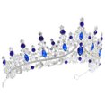 thumbnail image 3 of ColoMX Corona de reina para mujer, tiara de niña con diamantes de imitación, diadema de boda para novia, accesorios para el cabello para disfraz, fiesta de cumpleaños y graduación., 3 of 8