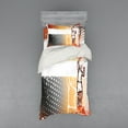 thumbnail image 2 of Ambesonne Sports Bedding Set 4 Pcs, Basketball Doodle Art, Queen, Orange Black, 2 of 3