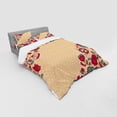 thumbnail image 3 of Ambesonne Floral Bedding Set 3 Pcs, Nostalgic Polka Dots, Twin XL, Teal Ruby Salmon, 3 of 3