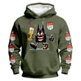 thumbnail image 4 of SONXAHE Toddler Boys Cartoon Character Hoodie Long Sleeve Full Print Hooded Sweatshirt Casual Pullover Tops,Army Green, 4 of 4
