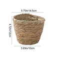 thumbnail image 3 of Woven Plastic Flower Pot Storage Basket for Home Decor Plant Display Decorative Container with Glossy Lines Versatile for Indoor Outdoor Use （S）, 3 of 6