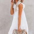 thumbnail image 6 of Tiqkatyck Summer Dresses for Women 2024, Women's Casual All-Match Solid Color Cute Commute Fashion Dress , Dresses for Women 2024 White, 6 of 6