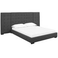 thumbnail image 3 of Modway Sierra Queen Performance Velvet Polyester Platform Bed in Gray, 3 of 7