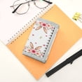thumbnail image 7 of JIALIOU Nylon Trifold Card Wallet with ID Window Zipper Pocket for Men Women Teen Bunny Ears Flower, 7 of 7