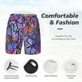 thumbnail image 5 of Fotbe Watercolor Butterflies Men’s Swim Trunks Quick Dry Swim Shorts Board Shorts with Mesh Lining-X-Large, 5 of 9