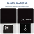 thumbnail image 5 of Kotton Culture Tab Top Semi Blackout Curtains Thermal Insulated Room Darkening Window Treatment Panels for Living Room, Patio Door, Bedroom (2 Panels, 70x54, Black), 5 of 9