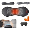 thumbnail image 1 of My Soothe Lab,Mysoothelab Neck Massager Pillow,Soothe 3 In 1 Back Massager for Sciatica,Heated Vibration Traction Three-Speed Constant Temperature Hot Compress for Neck & Shoulder (Black), 1 of 7