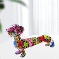 thumbnail image 4 of Estatua de perro salchicha Sunnimix Arte de graffiti multicolor 43x11x22.5cm, 4 of 7
