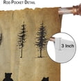 thumbnail image 6 of Cabin Retro Curtains Rustic Lodge Window Treatments, Bear Deer Moose Wild Animals Curtains for Living Room, Plaid Check Adventure Farmhouse Drapes 2 Panel Sets,52x84 Inch, 6 of 6