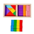 thumbnail image 2 of Wooden Pattern Blocks Jigsaw Geometric Wooden Blocks for Children Boys Gifts, 2 of 8