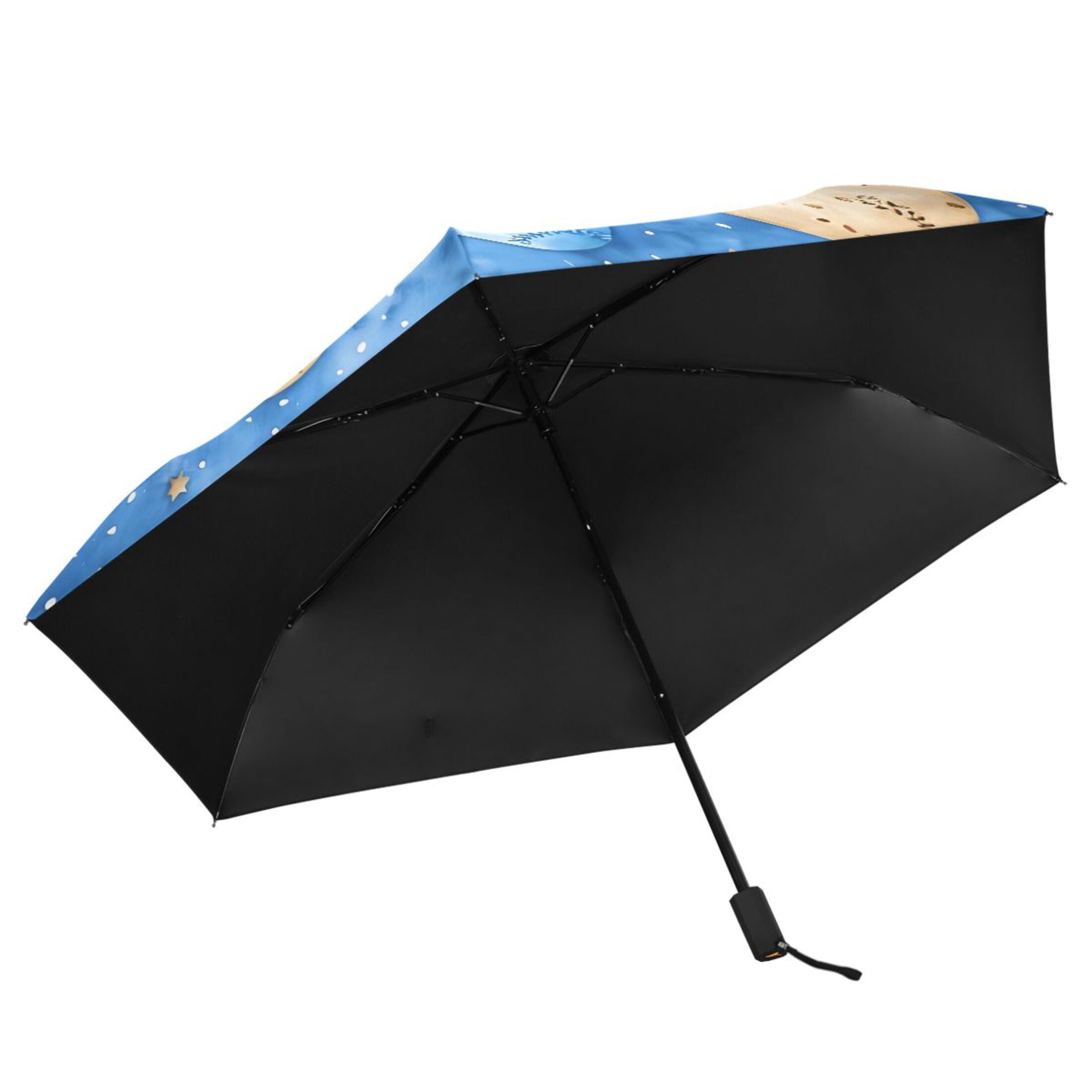 ALAZA Cartoon Baseball Stars UPF 50+ Compact Folding Umbrella for Rain Travel Umbrella Packable